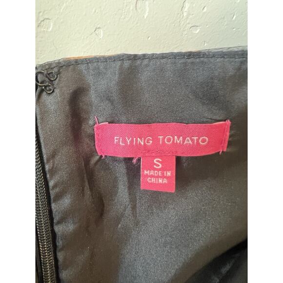 Flying Tomato Organza Melanie Dress Floral Midi Dress, Cottagecore Romantic Sz S - Picture 4 of 7